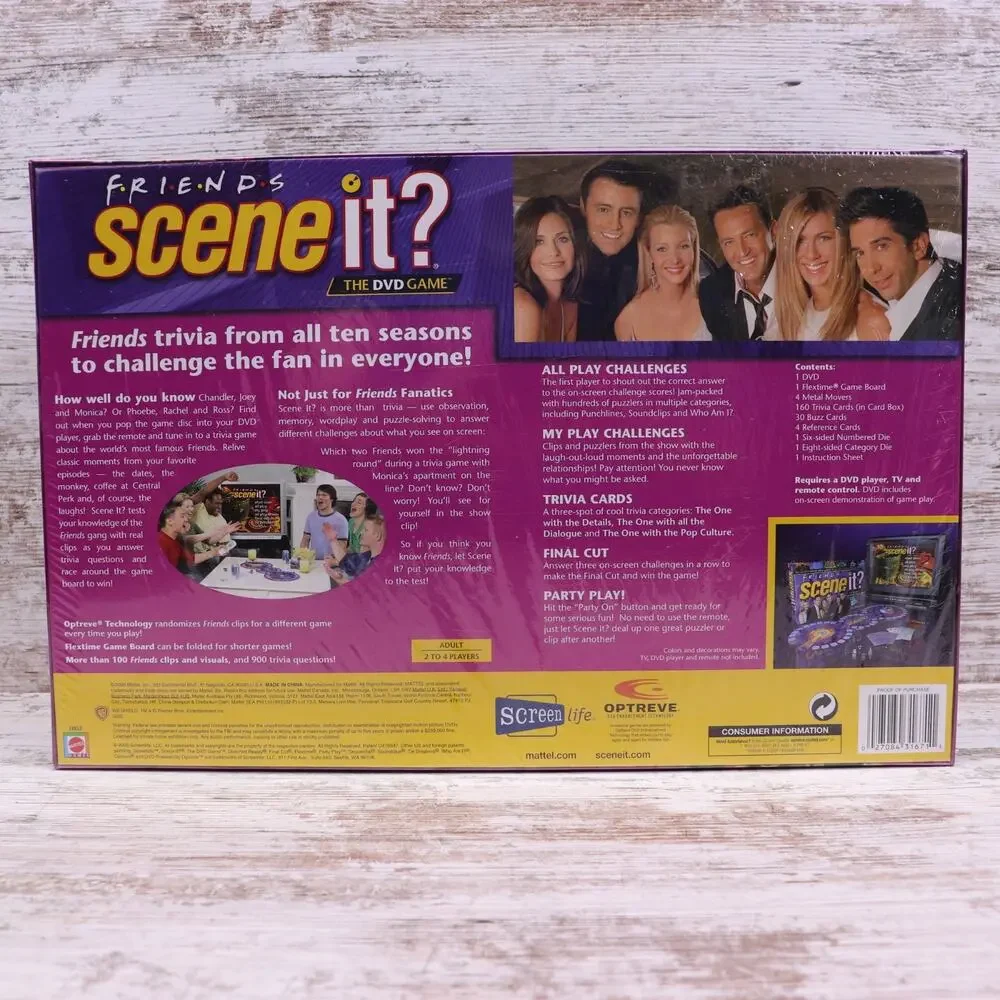 Friends Scene It Board Game DVD Trivia Game New Sealed